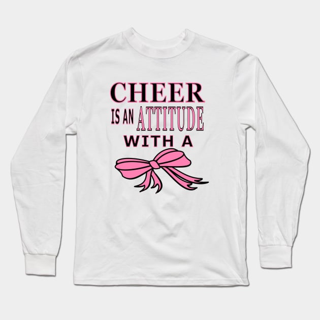 Cheer Is An Attitude with a Bow Long Sleeve T-Shirt by Journees